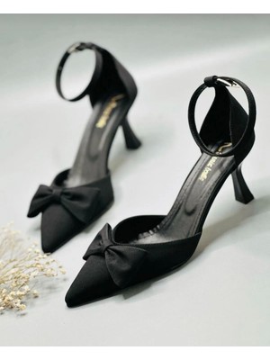 Saten Malzeme Fiyonk Deyaylı Abiye Kadın Ayakkbı