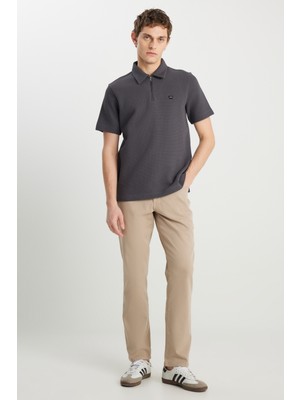 Texas Straight Fit Düz Kesim Normal Bek Krem Rengi Pamuklu Esnek Pantolon