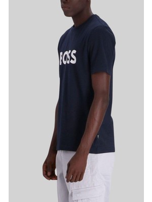 Boss Regular Fit Düz Bisiklet Yaka Erkek T-Shirt Lacivert