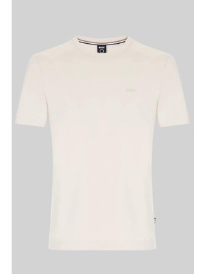 Boss Regular Fit  Bisiklet Yaka Erkek T-Shirt Bej