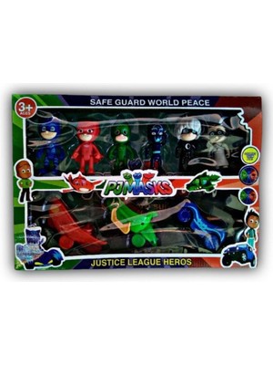 Brother Toys Pj Masks Pijamaskeliler Araba Figür Seti 9'lu Kedi Çocuk Baykuş Kız Kertenkele Gece Ninjası Pjmasks