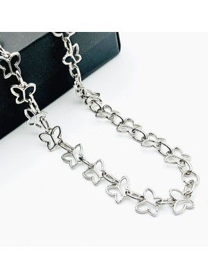 Sevgiliye Özel Hediye Trend Kelebek Zincir Choker Kolye