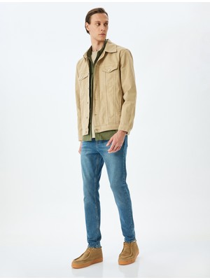 Koton Normal Bel Cepli Pamuklu Skinny Fit Kot Pantolon - Michael Jean