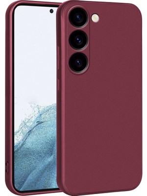 Gpack Samsung Galaxy S23 Uyumlu Kılıf Premier Kamera Korumalı Mat Silikon Mürdüm