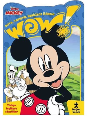 Doğan Egmont Yayıncılık Wow! Disney Junior Mickey Boyama - Boya Yapıştır Ingilizce Öğren! Ingilizce Sözcükle