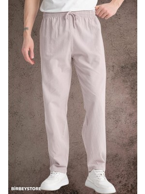 Yazlık Keten Pantolon Ham Bez Eşofman Beli Lastikli Unisex Rahat Kalıp Hambez Büyük Beden Alt Eşofman %100 Pamuk