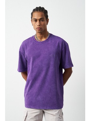 Efektli Yıkamalı Boxy Fit Premium T-Shirt