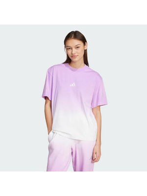 adidas Kadın Loose Dip-Dye Tişört Dokuma Kumaş ile Rahat Kullanım için Tasarlandı