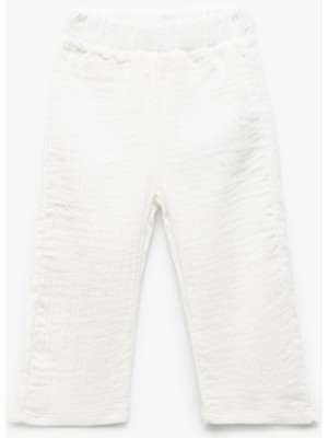 Koton Beli Lastikli Pamuklu Cepli Müslin Pantolon