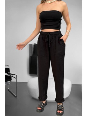 Keten Pantolon Hambez Alt Eşofman Rahat Kalıp Büyük Beden Ham Bez UNISEX%100 Pamuk Relaxed Beden Aralığı M-6xl