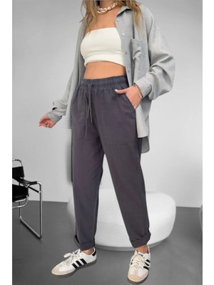 Keten Pantolon Hambez Alt Eşofman Rahat Kalıp Büyük Beden Ham Bez UNISEX%100 Pamuk Relaxed Beden Aralığı M-6xl