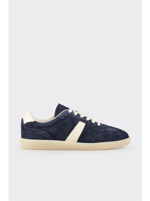 Elle Lacivert Deri Kadın Spor Ayakkabı