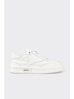 Elle Beyaz Deri Erkek Spor Ayakkabı