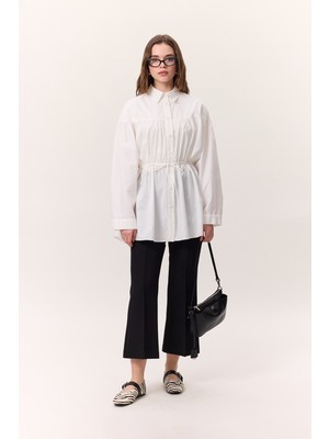 Dikiş Detaylı Flare Pantolon Siyah