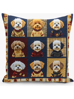 Çift Taraflı Dijital Baskı Kırlent Kılıfı Bahar Desenli