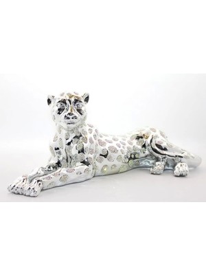 Polyester Oturan Kaplan Figürü