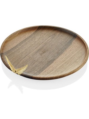 Setabianca Seta Çift Yapraklı Ahşap Sunum Tabağı 31*31*7 cm
