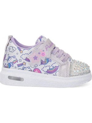 Tuğba Ortopedi 4001 Kız Bebek Keten Işıklı Sneaker