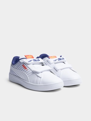 Puma Smash 3.0 Poised 2 Race Çocuk Spor Ayakkabı Beyaz