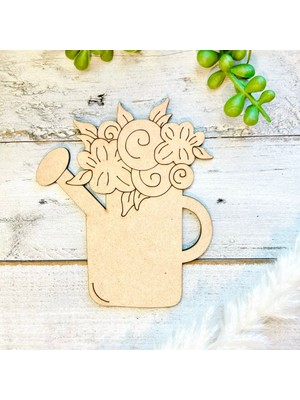 Ahşap Dekoratif Boyanabilir Sulama Kabı Bahar Dekorasyonu Aktivite Kreş