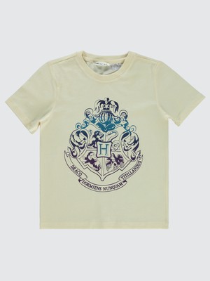 Harry Potter Erkek Çocuk Tişört 6-9 Yaş Fildişi