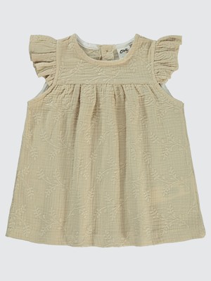 Civil Baby Kız Bebek Elbise 6-18 Ay Sütlü Kahve