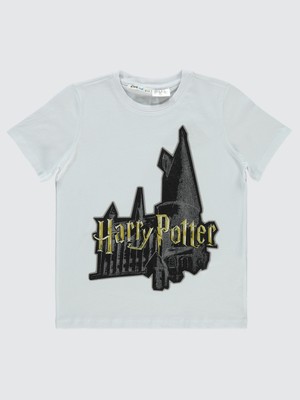 Harry Potter Erkek Çocuk Tişört 6-9 Yaş Beyaz