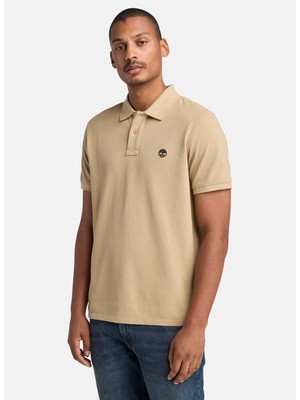 Timberland Mıllers Rıver Pique Short Sleeve Po Bej Nakışlı Erkek Polo T-Shirt