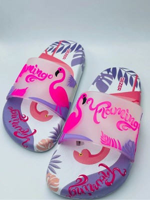 Kuğu Detaylı Kaymaz Plastik Havuz Deniz Banyo Balkon Teras Ev ve Sokak Terliği