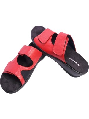 Ortholand Ortopedik Demonte Hallux Terliği Kadın  Kırmızı