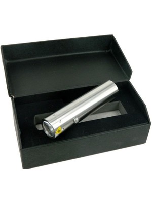 F BK30 Paslanmaz Metal El Feneri - Pilli, Kutulu, Sellektörlü Pop