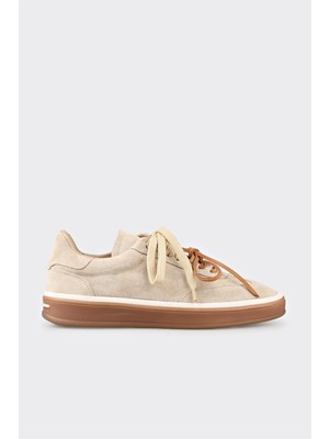 Elle Bej Deri Spor Ayakkabı