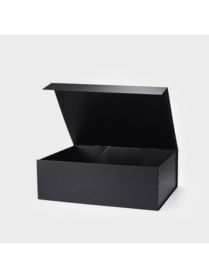 Home In Joy Hediye Düzenleme Takı Kutusu 24 x 17 x 10  cm  Siyah Lamine Mıknatıslı Kapak