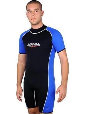 Apnea Sport 3 mm Kalınlığında Shorty Dalış Elbisesi Mavi Siyah Renk Isı Yalıtımlı ve Güneşten Koruma