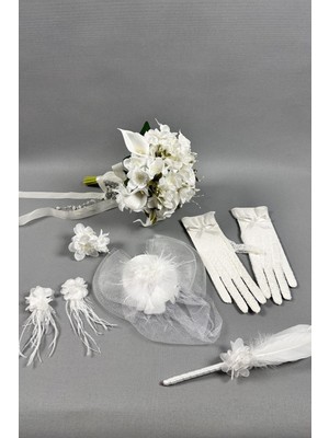 Gelin Buketi Çiçeği ve Nikah Aksesuarı Seti