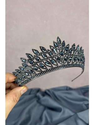 Lacivert Beria Gelin Kına Tacı