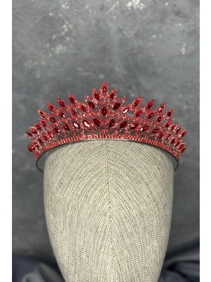 Kırmızı Beria Gelin Kına Tacı