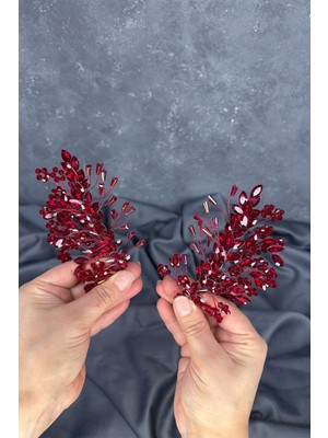 Çift Taraflı Selis Gelin Tacı Kına ve Düğün Saç Aksesuarı