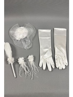 Gelin Nikah Şapkası ve Gelin Aksesuar Seti