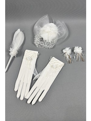 Gelin Nikah Şapkası ve Gelin Aksesuar Seti