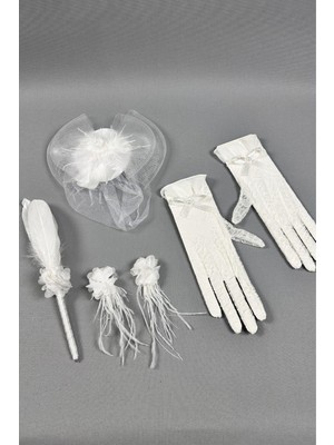 Gelin Nikah Şapkası ve Gelin Aksesuar Seti