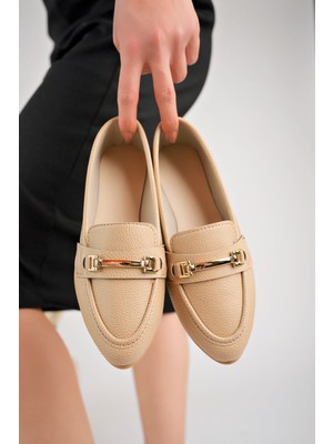 Ortopedik Taban Kadın Loafer Babet Makosen Casual Tokalı Günlük Ayakkabı Şık Hafif Rahat Taban
