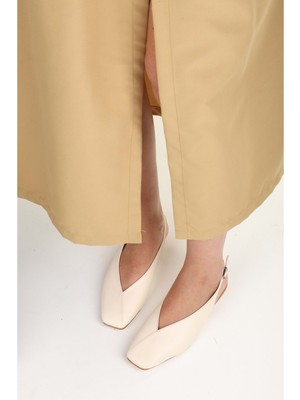 Kadın Noya Ekru Cilt Babet