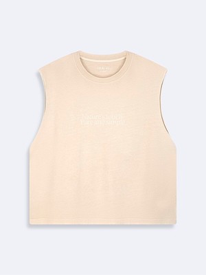 LTB Erkek Boxy Fıt Bej Atlet