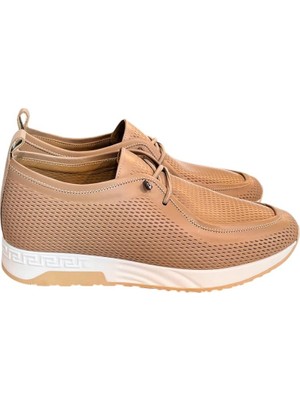 Tufan Shoes Vizon  Deri Lastik Bağlı Comfort Taban Günlük Ayakkabı