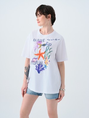 Loft Oversize Kadın Tshirt K.kol