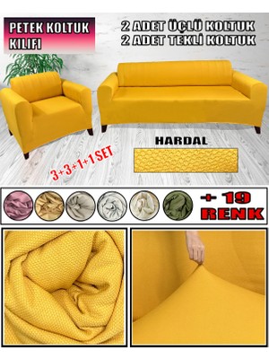 GL Home Yeni Mikro Petek Kumaş 2 Adet Üçlü-2 Adet Tekli Koltuk Kılıfı Seti Arkası Dahil Kapatıyoruz.