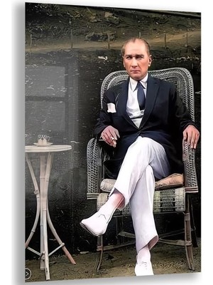 Atatürk Cam Tablo - Yatay Motif 01-033