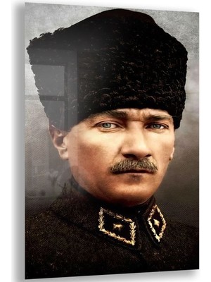 Atatürk Cam Tablo - Yatay Motif 01-053