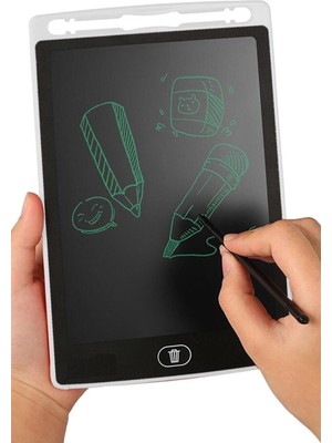 Luxury LCD Tablet 8,5 Inç Writing Tablet Çizim Yazı Yazma Eğitim Tahtası Boyama Çizim Alıştırma Hesap Beyaz 1 Adet
